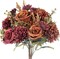 2 Bundles Artificial Fall Flowers 2 Colors Fake Roses Silk Bouquets with Hydrangea Autumn Faux Flowers Arrangements for Home Fall Wedding Table Centerpieces Party Decor (Orange and Red)